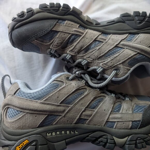 MERRELL VIBRAM SIZE 8  HIKING SHOES, NEW, BLUE/GRAY - Picture 2 of 5